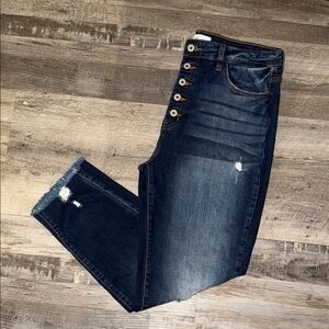 KanCan Dark Blue Straight Leg Jeans